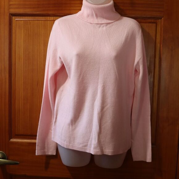 Studio Works Light Pink Turtle Neck Pullover Sweater Medium - Picture 2 of 11